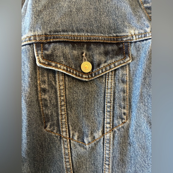 Levi’s Vintage 90s Blue Denim Trucker Jacket Oversized | Size XXL Fits XL - Picture 3 of 7